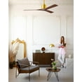thumbnail image 7 of Nan 6-speed ceiling fan in Brushed Brass finish with 52” solid matte white wood blades, 7 of 7