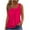 Hot Pink-Tank Tops for Women, variant on TKYCMSUAKI Plus Size Tank Tops for Women V Neck Ruched Sleeveless Shirts Lightweight Loose Fit Tunic Top Summer Solid Color Basic Tee
