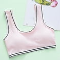 thumbnail image 2 of Training Bras for Girls 10-12 Sports Seamless Racerback Training Bralettes with Removable Padding,Light Pink,One Size, 2 of 3