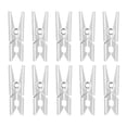 thumbnail image 2 of CIMAXIC 50pcs Transparent Plastic Clips Mini Clothespins Spring Clothing Hangers Photo Clips for Home Office,0.98"X0.12"X0.39", 2 of 5