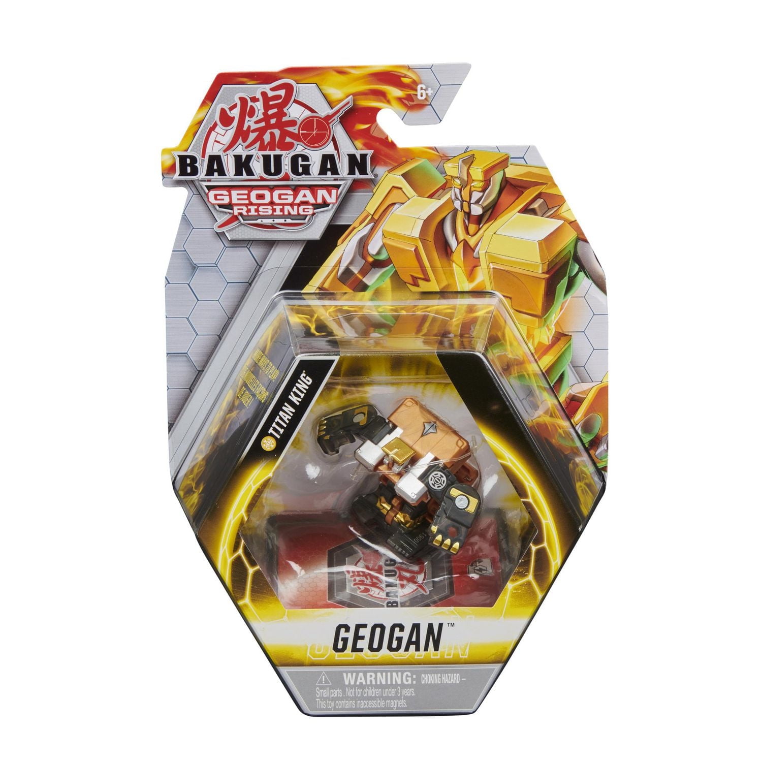 Bakugan Geogan, Titan King, Geogan Rising Collectible Action Figure and Trading Cards