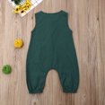 thumbnail image 5 of Diconna Newborn sleeveless cotton solid color button trousers jumpsuit, 5 of 5