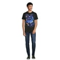 thumbnail image 3 of Galaxy Wolf Head Men's Graphic Tee with Short Sleeves, Sizes S-3XL, 3 of 5