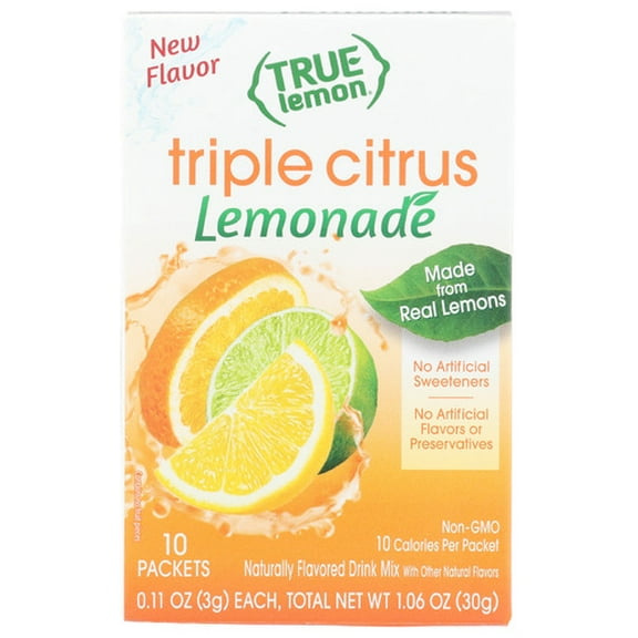 (Pack of 12) True Citrus Water Enhancer Triple Citrus Lemonade 1.06 fl oz