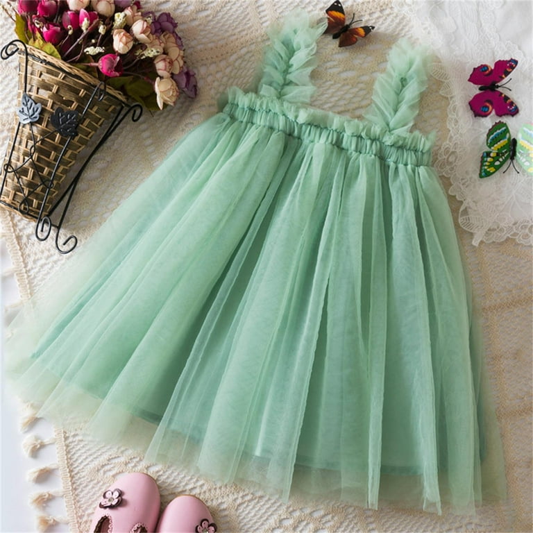 4-5 Years Girls Elegant Lace Princess Dress Toddler Vintage Pom Pom Flutter  Sleeve Party Dresses - Walmart.com