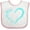 White and Pink, variant on Inktastic Paw Print Heart Boys or Girls Baby Bib