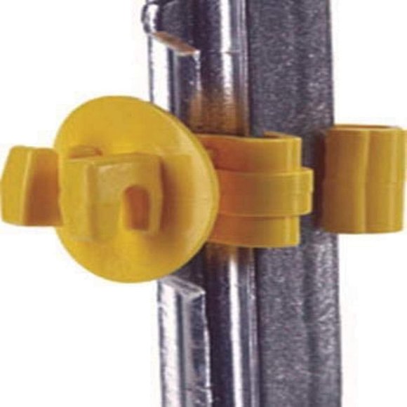 Aislador para poste T Dare Products de polietileno duradero, amarillo