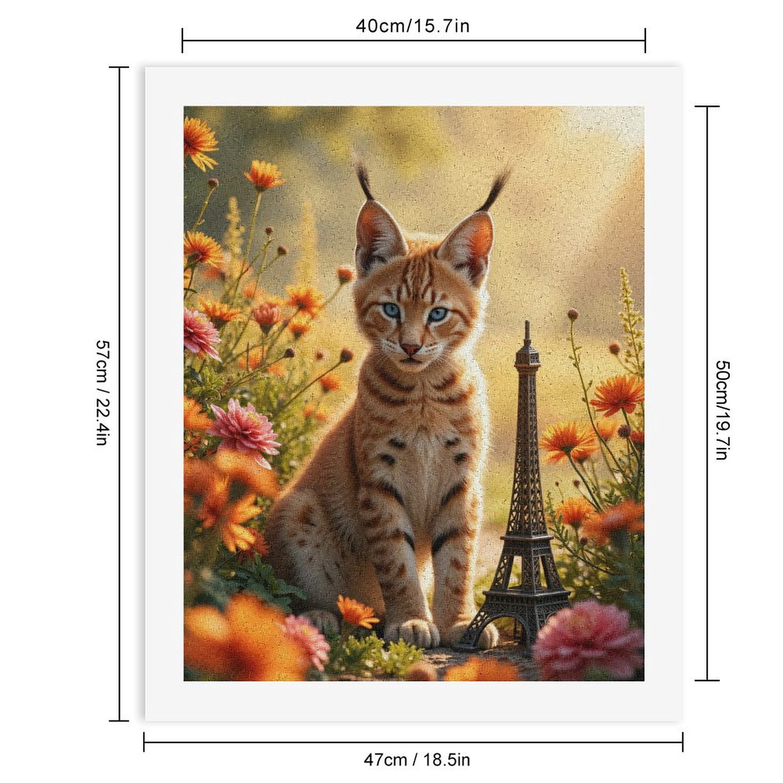 Paint by Numbers Kit for Adults, Lynx Nature Flowers Miniature Tower Paint by Numbers, Easy Paint by Numbers Kit for Adults Beginner, DIY Adult Paint by Number Kits on Canvas, Home Decor