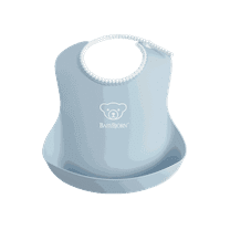 BabyBjorn Feeding Bib, Powder Blue, 1 Piece