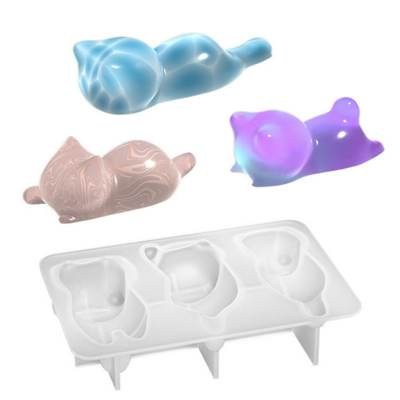 Necvior Candle, Epoxy, Clay Molds Cute Fondant Molds, 3D Shaped Silicone Moulds