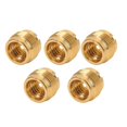 thumbnail image 1 of Adaptateur de filetage de micro 5 pièces, 3/8 po femelle vers 5/8 po mâle, doré, pour bras de suspension de support de microphone, 1 of 4