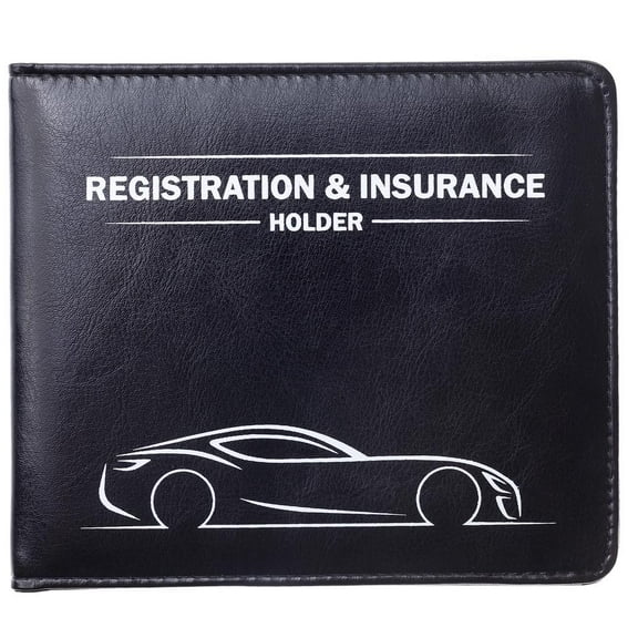Canopus Car Registration and Insurance Holder with Magnetic Closure, Car Document Holder, Vehicle Glove Box Organizer, Wallet for Auto, Motorcycle, Truck and more, 1 Pack with EZ Pass Strip, Car