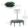 thumbnail image 4 of Soozier Mini-Trampoline Silencieux de 48 Pouces avec Guidon et Barre Réglables Vert, 4 of 10