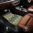 thumbnail image 6 of Pofeuu Traditional Tribal Aztec1 Print Car Foot Mat Set of 4 Pieces - All-Weather Full Set Floor Mats for Cars Trucks SUVs, 6 of 7