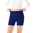 thumbnail image 5 of CPNG Girls Yoga Shorts Sports Cycling Leggings Dance Biker Cartwheel Shorts Solid Color High Waisted Tight Shorts(Navy,11-12 Years), 5 of 5