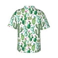 thumbnail image 3 of Balery Cactus Plants1 Print Men's Hawaiian Shirts Short Sleeve Beach Shirt Relaxed Fit Vacation Button Down Shirts-XX-Large, 3 of 9