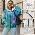 thumbnail image 3 of Yuyamidu Oversized Sweatshirts for Women Trendy Galaxy Hoodie Y2k Zip Up Hoodie Polyester Sweatshirt Long Sleeve Pullover Workwear Jacket with Pockets 2XL, 3 of 8