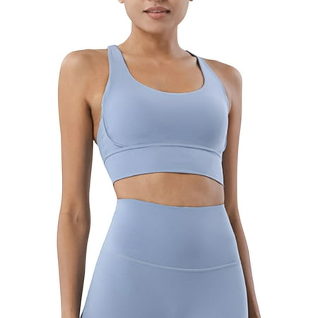 

Juliy Womens Back Sports Underwear Gathered Cross Shoulder Strap Shockproof Sports Clothing Breathable and Hygroscopic Sports Underwear Clothing