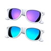 D-White frame/Mirrored blue+White frame/Mirrored purple