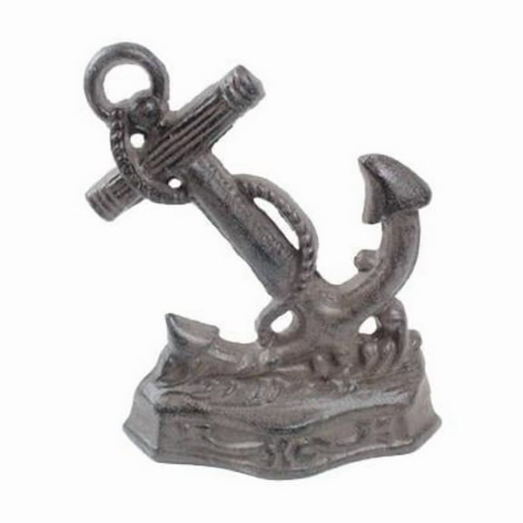 Cast Iron Anchor Door Stopper, 8 in.
