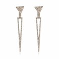 thumbnail image 4 of Personality Earrings Leaves Beautiful Diamond Earrings Irregular Mesh, 4 of 9