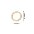 thumbnail image 3 of Agiferg 10PC 70MM Wooden DIY Crafts Connectors Circles Natural Wooden Rings, 3 of 3