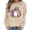 Khaki, variant on Hurxie Women's Pastel Pumpkin Halloween Crewneck Sweatshirt Soft Aesthetic Fall Top