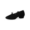 thumbnail image 4 of Daeful Kids Wear Resistant Comfort Chunky Heel Jazz Shoes Dancing Casual Round Toe Dance Shoe Light Pumps, 4 of 7
