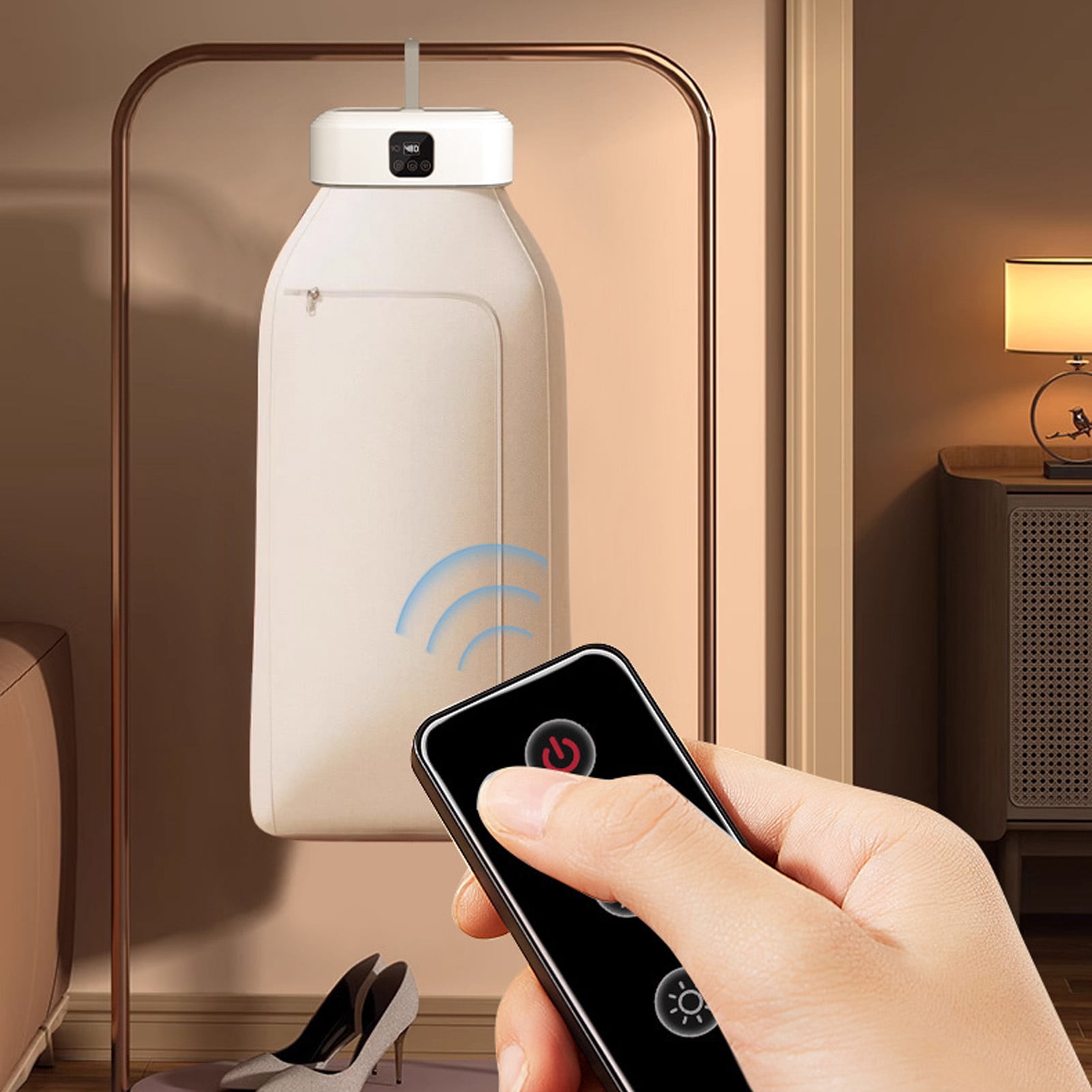 BIMZUC Portable Clothes Dryer Mini Folding Electric Drying Machine with Remote Control and Timer, Portable Dryer for Apartment and Travel, 11.02 x 7.87 x 4.33 inches / 28 x 20 x 11 cm (US Plug 110V)