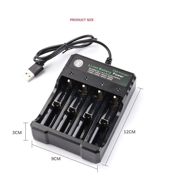Universal Smart Charger for 10440 16340 18350 18650 Rechargeable Batteries with Intelligent LCD Display