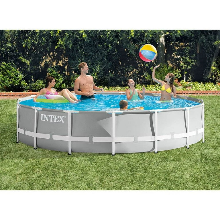 Intex Easy Set Up 15ft x 42in Prism Frame Above Ground Pool with