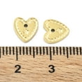 thumbnail image 3 of 10pcs Ion Plating(IP) 316L Surgical Stainless Steel Charms Nickel Free Heart with Flower Charm Real 18K golden Plated 8x7.5x1.5mm Hole: 1mm, 3 of 3