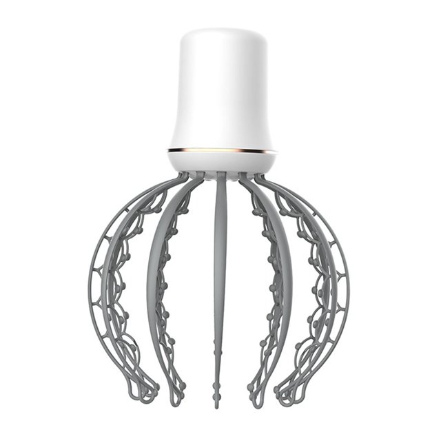 de mano para la cabeza, hormigueo, relajación profunda, reducción del estrés, estimulación cabelludo, ador de cuello, equipo de - blanco Yuyangstore Masajeador de cabeza de pulpo