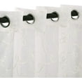 thumbnail image 2 of Superior Floral Scroll Sheer Curtain Pannel Set of 2, 52" x 84", Ivory, 2 of 6
