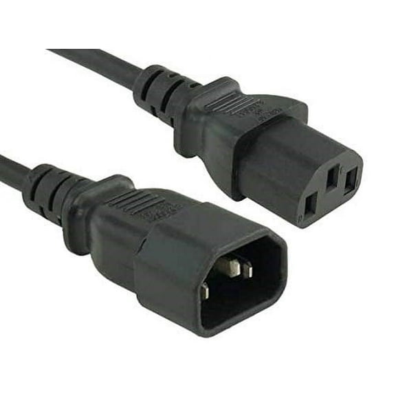 Cable Leader 18 AWG Computer Power Extension Cord (IEC320 C13 to IEC320 C14) UL Listed (8 Foot (1 Pack))