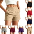 thumbnail image 1 of YanHoo Shorts de Golf pour Femmes Taille Haute Extensibles Shorts Courts Décontractés de Travail Plein Air Randonnée avec Poches, 1 of 8