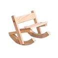 thumbnail image 4 of Elodie Doll Rocking Chair DIY Solid Wood Display Gifting Photography Prop Plush Toy 15x15x13cm, 4 of 8