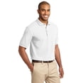 thumbnail image 4 of Port Authority K420 Mens Heavyweight Cotton Pique Polo T-Shirt, White - 4XL, 4 of 6
