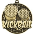 thumbnail image 2 of Kickball Medals, 2" Gold Diecast Kickball Medal Award 5 Pack, 2 of 2