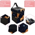 thumbnail image 2 of Leo Constellation Foldable Car Trash Bin with Lid, Leak-Proof Mini Trash Can for Car with Hanging Storage Bag, 2 of 6