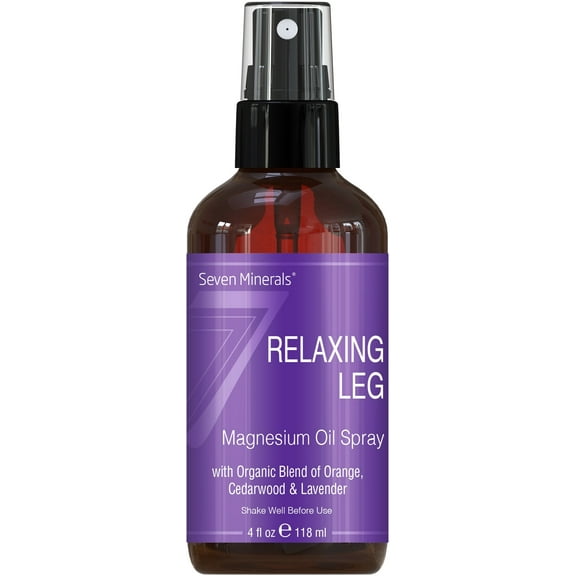 Natural Restless Leg Syndrome Treatment - Magnesium Oil Blend - Made in USA by Seven Minerals