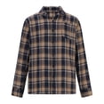 thumbnail image 3 of SHTXOZHI Men's Plaid Button Down Shirts Casual Long Sleeve Collared Shirts Business Work Shirts, 3 of 5