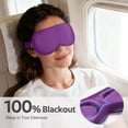 thumbnail image 4 of Getino 3D Blackout Sleep Masks for Women Men, Soft Eye Masks for Sleeping for Side Sleepers, Purple, 4 of 8