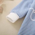 thumbnail image 5 of 12-18 Months Infant Boys Girls Fall Winter Striped Romper,Cute Graphic Long Sleeve Baby Jumpsuit 3 6 9 12 18 Months,Blue, 5 of 9