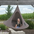 thumbnail image 3 of Vivere CACDT7 Sheltered Hanging Chair Polyester Cotton Blend Double, Taupe, 3 of 7