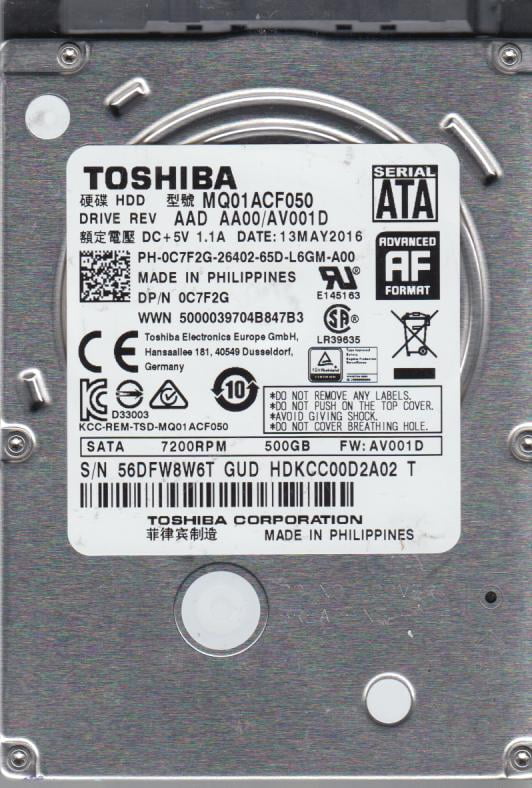 Toshiba MQ04ABB400 4TB 5400RPM 2.5