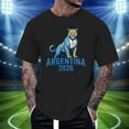 thumbnail image 2 of Men's Soccer Fan Mesh Short Sleeve T Shirt, Breathable Loose Graphic Tee Top for Game Day Casual Sport Wear,Black-a,XL, 2 of 4