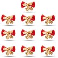 thumbnail image 1 of Worallymy Lazos Árbol de Navidad Decoración de fiesta Bowknots Guirnalda Colgante Adornos artesanales Accesorios con campana, Pelusa, 10 piezas Worallymy JD735795799, 1 of 7