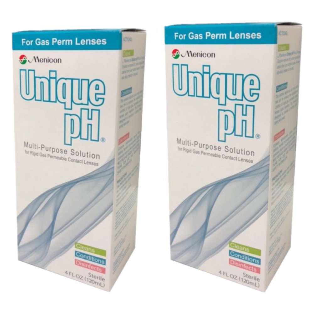 Menicon Unique Ph MultiPurpose Solution + RGP Lens, Clear Case 4 fl oz