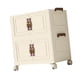 thumbnail image 1 of Gabinete de almacenamiento plegable Cajas de almacenamiento plegables Ligero Moderno con ruedas Contenedores de almacenamiento para sala de estar Casa Beige 2 Capas 45 cm, 1 of 10
